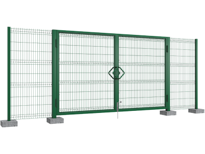 Распашные ворота со стальной рамой