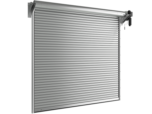 Рулонные ворота из стальных профилей (взломоустойчивые) RH117, RHS117P с вальным электроприводом