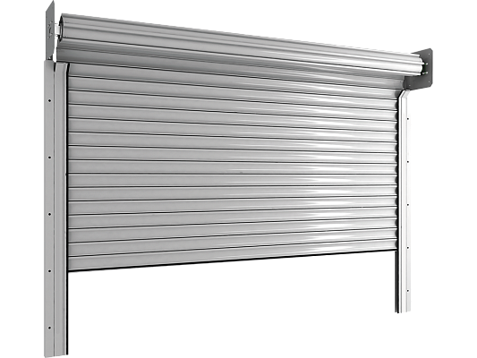 Рулонные ворота из стальных профилей (взломоустойчивые) RHS117/08, RHS117P/08 с внутривальным электроприводом